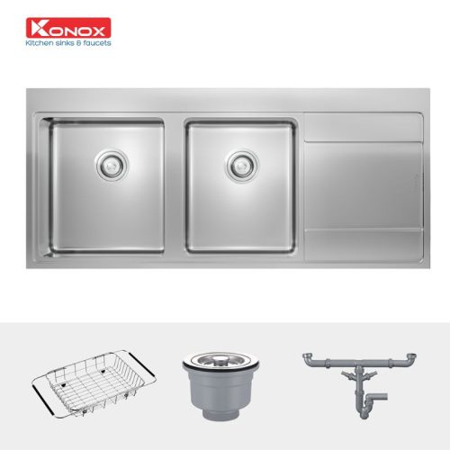 Chậu rửa bát Konox Unico 11652 8 Chi tiết chậu rửa bát Konox Unico 11652