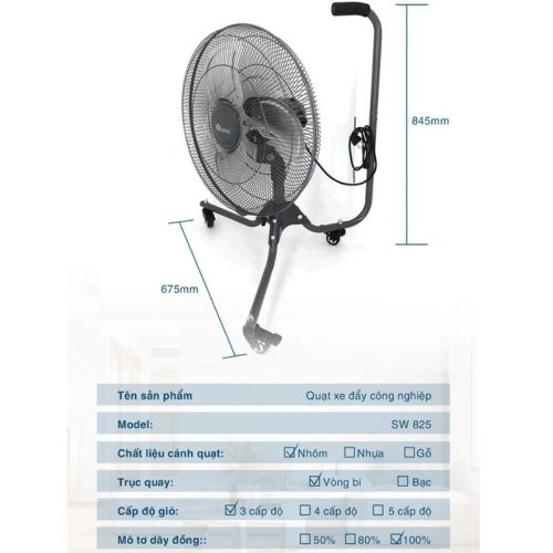 Quạt sàn công nghiệp Sowun SW-825 8 Hình ảnh quạt sàn công nghiệp Sowun SW-825