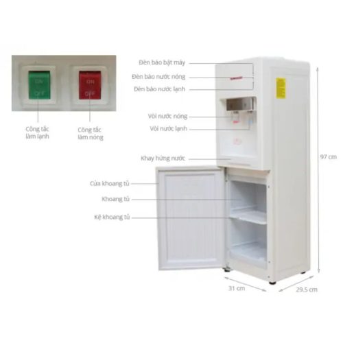 Cây nước nóng lạnh Sunhouse SHD9602 8 Kích thước cây nước nóng lạnh Sunhouse SHD9602