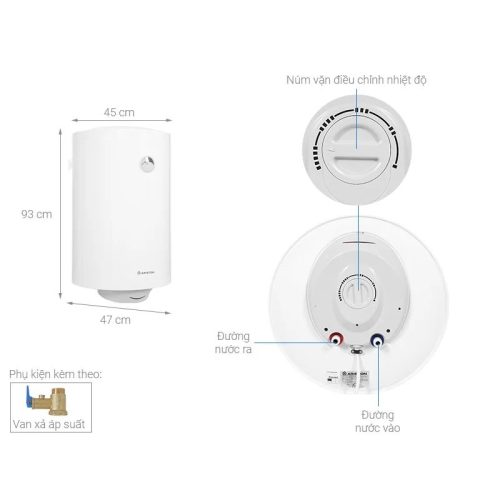 Máy nước nóng Ariston PRO R 100 V 2.5 FE 100 Lít 7 Kích thước máy nước nóng Ariston PRO R 100 V 2.5 FE 100 Lít