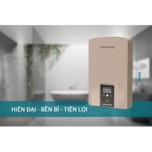 Máy nước nóng Sunhouse SHA-9454EP 4500W 7 Kích thước máy nước nóng Sunhouse SHA-9454EP 4500W