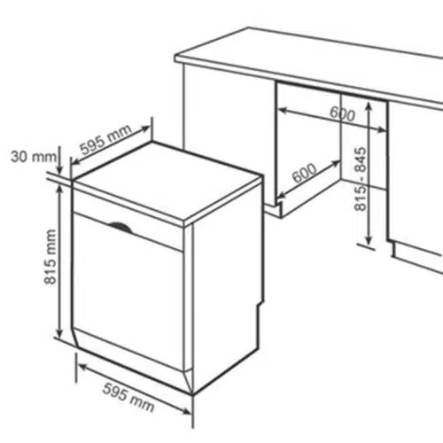 Máy rửa bát Bosch SMS6ZCI10E 11 Kích thước máy rửa bát Bosch SMS6ZCI10E