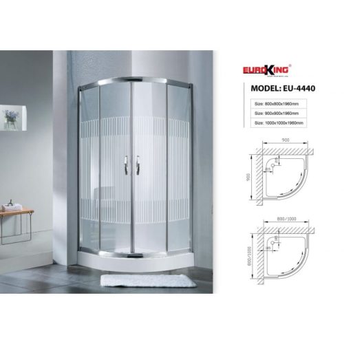 Phòng tắm vách kính Euroking EU-4440 800mm 5 Kích thước phòng tắm vách kính Euroking EU-4440 800mm