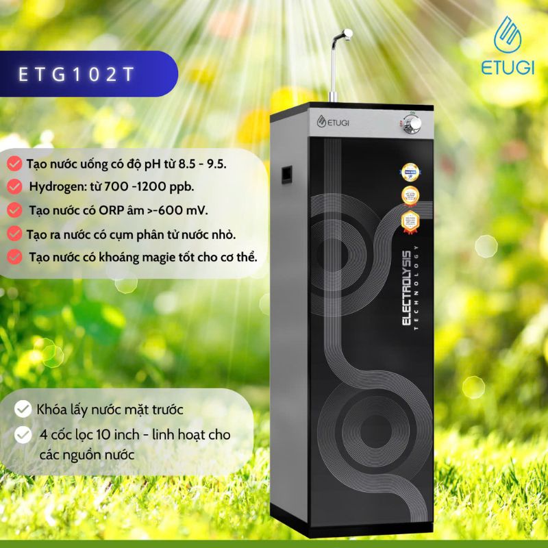 Máy lọc nước ion kiềm Etugi ETG102T-2024 4 Ảnh máy lọc nước ion kiềm Etugi ETG102T-2024