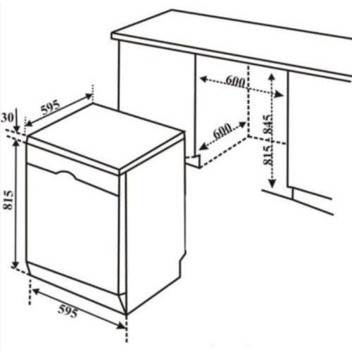 Máy rửa bát Bosch SMS4EMI01E 8 Kích thước máy rửa bát Bosch SMS4EMI01E