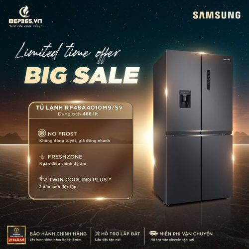 Big Sale Tủ lạnh 4 cánh 488 lít Samsung RF48A4010M9/SV