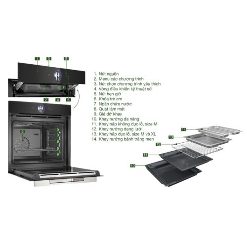 Lò nướng kèm hấp Bosch HSG7361B1 9 Chi tiết lò nướng kèm hấp Bosch HSG7361B1