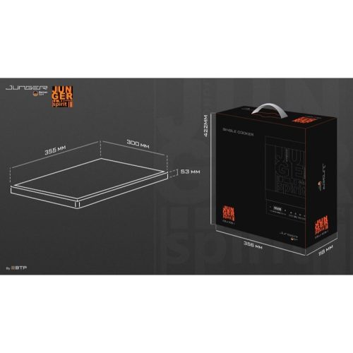Bếp từ đơn Junger CEJ-105-I di động 7 Kích thước bếp từ đơn Junger CEJ-105-I di động