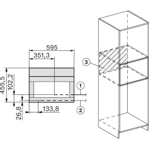 Máy pha cà phê Miele CVA 7845 BRWS 4 Kích thước máy pha cà phê Miele CVA 7845 BRWS
