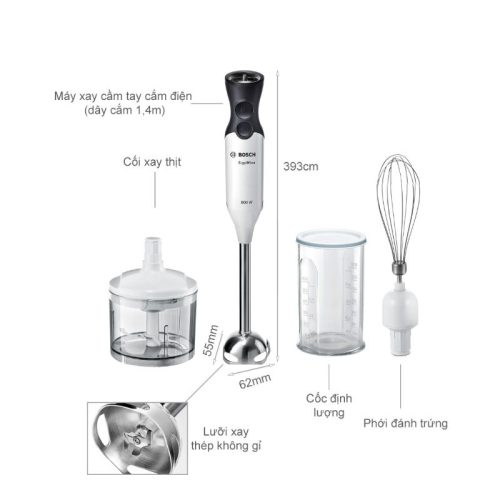 Máy xay cầm tay Bosch MS6CA4150G 7 Kích thước máy xay cầm tay Bosch MS6CA4150G