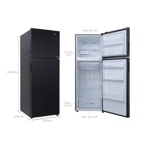 Tủ lạnh 2 cánh ngăn đá dưới Inverter 324 lít Aqua AQR-B390MA(HB) 7 Kích Thước Tủ lạnh 2 cánh ngăn đá trên Inverter 333 lít Aqua AQR-T352FA(FB)