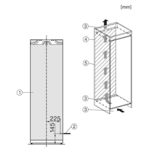 Tủ lạnh Miele K 7764 E 8 Kích thước tủ lạnh Miele K 7764 E