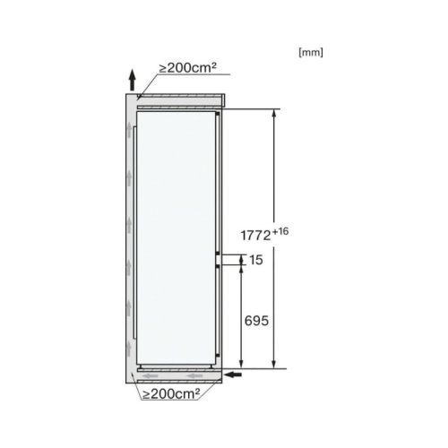 Tủ lạnh Miele KFN 7774 D 7 Kích thước tủ lạnh Miele KFN 7774 D