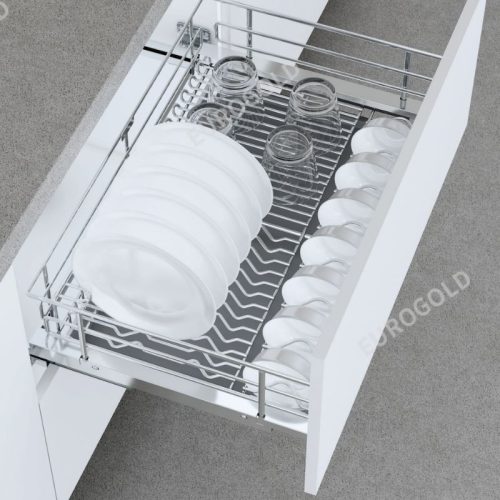 Giá bát đĩa nan oval đa năng âm tủ Eurogold EPV6075F