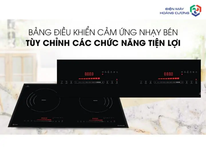 Bếp từ đôi Spelier STL 210C lắp âm 10 Bảng điều khiển Slider Control