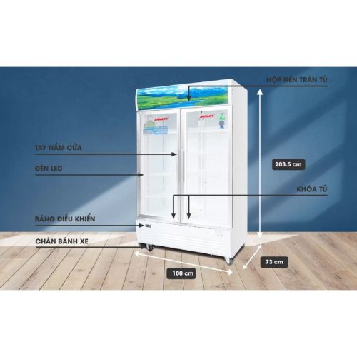 Tủ mát Sanaky VH1009HP 9 Kích thước tủ mát Sanaky VH1009HP
