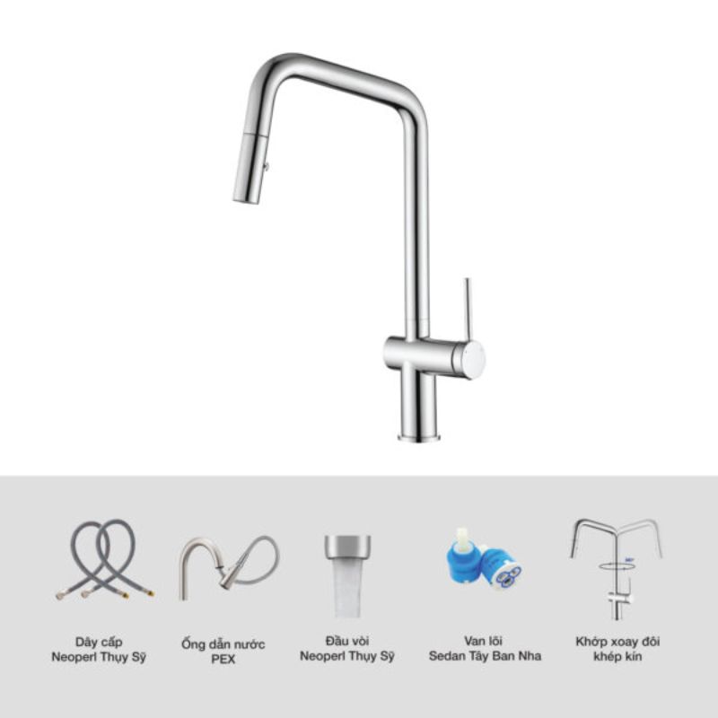 Vòi rửa bát Kluger KLF0019C 4 Phụ kiện vòi rửa bát Kluger KLF0019C