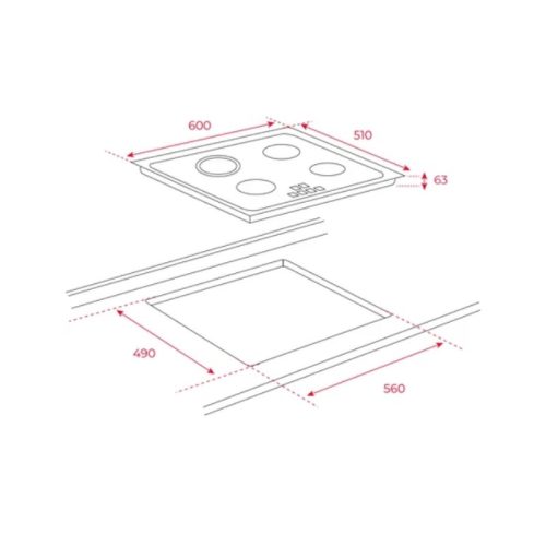 Bếp điện Teka TZ 6315 40239030 5 kich thuoc bep dien teka tz 6315 40239030
