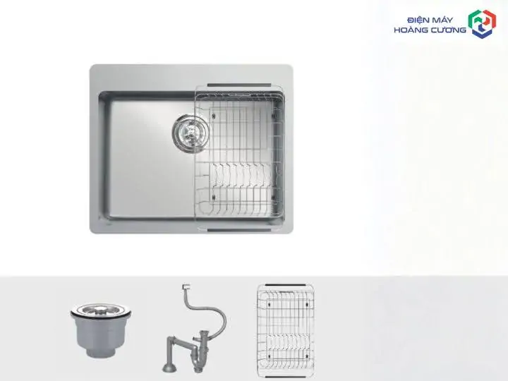 Chậu rửa bát Konox Neron 600T 11 Chậu rửa bát Konox Neron 600T phụ kiện đầy đủ