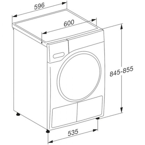 Máy sấy bơm nhiệt Miele TWH780WP EcoSpeed 9kg 9 kich thuoc may say bom nhiet miele twh780wp ecospeed 9kg