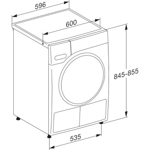 Máy sấy bơm nhiệt Miele TWV780WP 7 kich thuoc may say bom nhiet miele twv780wp