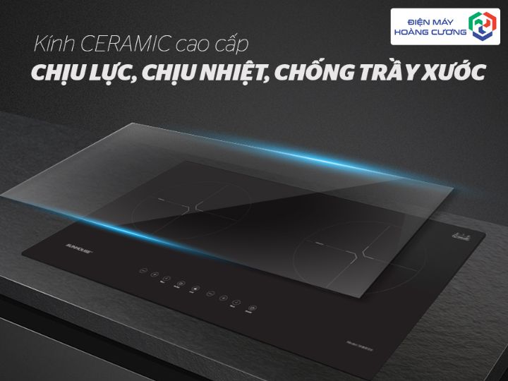 Kinh nghiệm mua bếp từ: 9 Tiêu chí quan trọng bạn không thể bỏ qua 7 Chất liệu mặt kính bếp từ: Mặt kính Ceramic/Crystallite