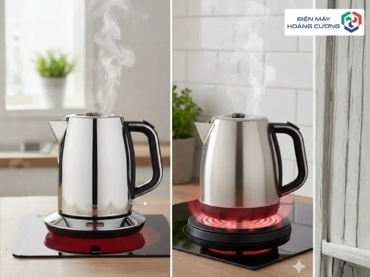 Tìm hiểu ấm đun nước bếp từ: các loại ấm bếp từ, ưu điểm và cách chọn mua 15 Ấm đun nước bếp từ khác gì bếp hồng ngoại