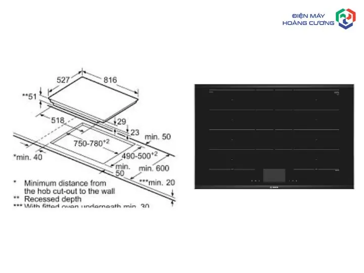 Tổng Hợp Kích Thước Bếp Từ Bosch Chuẩn Nhất & Hướng Dẫn Lắp Đặt 2025 7 Kích thước bếp từ Bosch đa điểm