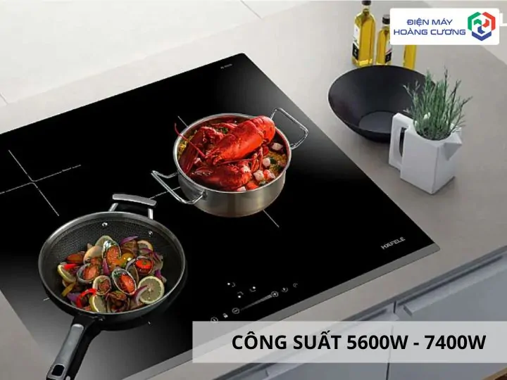 công suất bếp từ 3 vùng nấu
