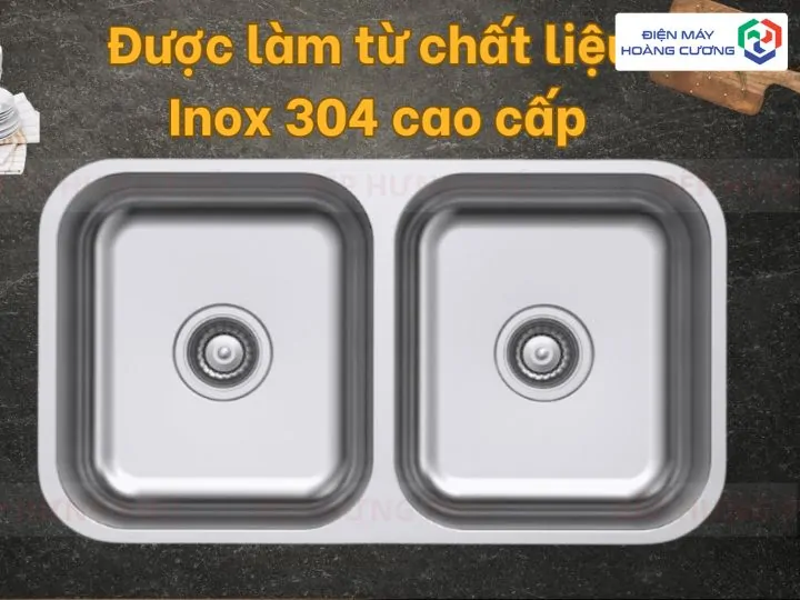 Chậu rửa bát Hafele chất liệu inox