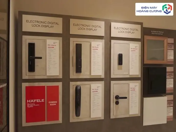 16+ Địa Chỉ Mua Khóa Điện Tử Hafele Uy Tín Tại Đà Nẵng, Cảnh Báo 5 Sai Lầm Khi Mua Khóa Thông Minh 3 gian hàng khoá điện tử Hafele tại showroom Đà Nẵng