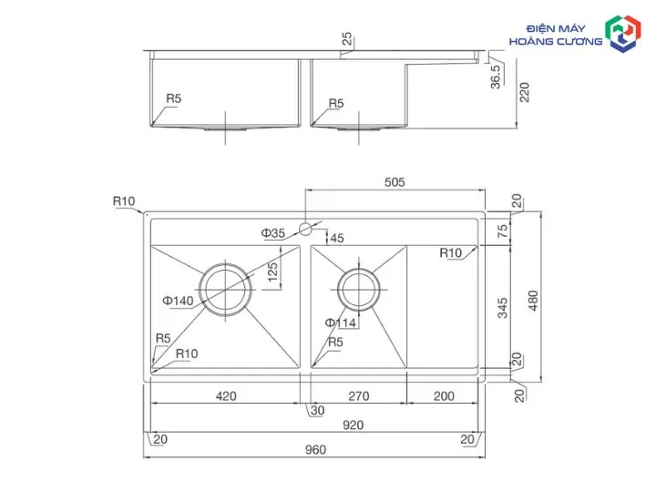 5 Tiêu Chí Chọn Địa Chỉ Mua Chậu Rửa Malloca Uy Tín Tại Nghệ An Giá Tốt Nhất 2026 8 Kích thước chậu rửa Malloca