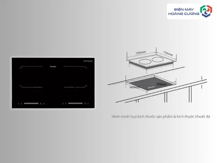Địa Chỉ Mua Bếp Từ Junger Uy Tín Tại Hải Phòng & Top 8 Sản Phẩm Đáng Mua Nhất 5 kích thước khoét đá bếp từ Junger