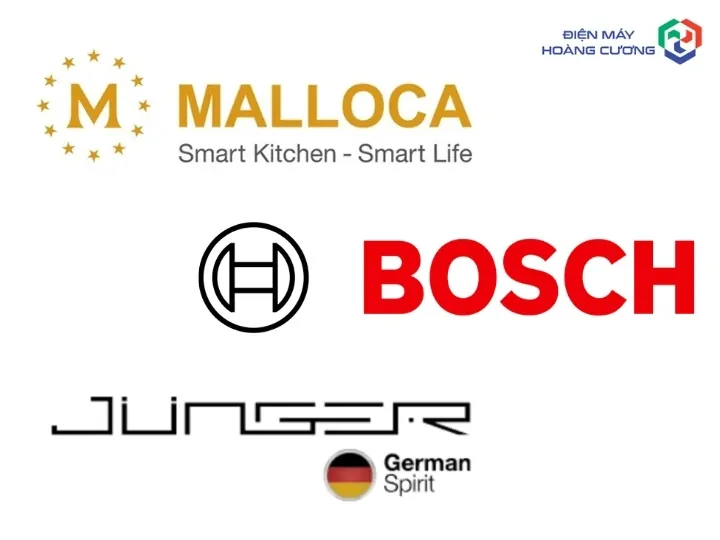 logo các thương hiệu Bosch, Malloca, Junger
