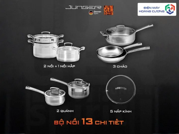 Bếp Từ Junger Dùng Được Với đa dạng loại nồi