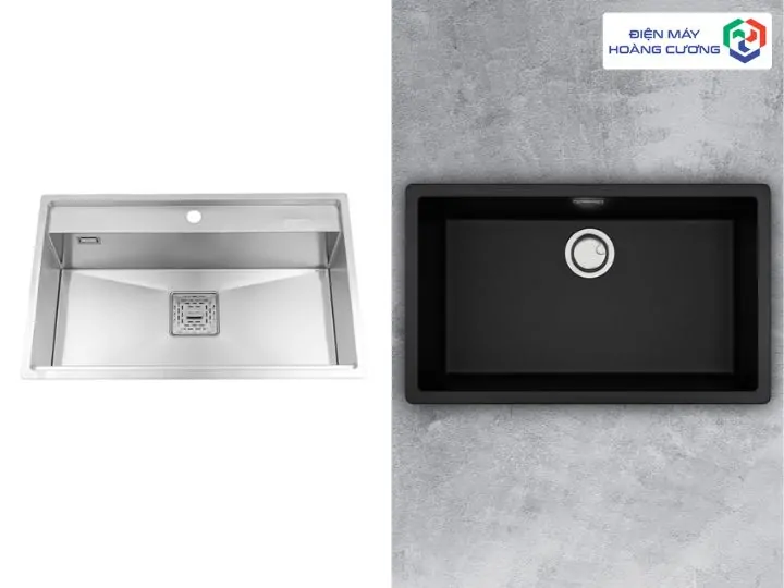 Chậu rửa Malloca Inox và granite