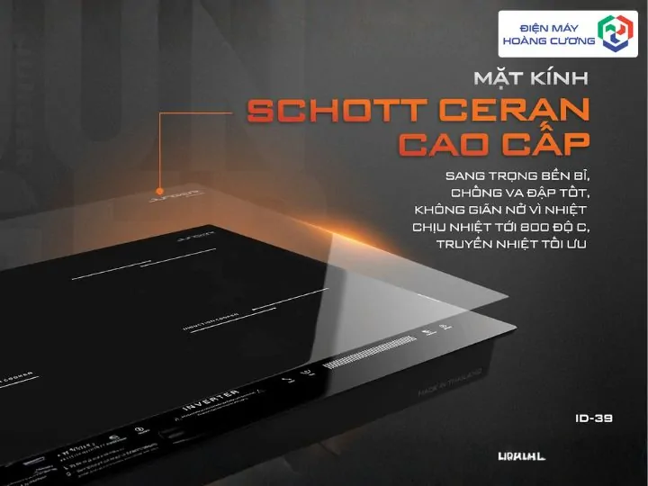 Mặt Kính Schott Ceran / Ceramic Cao Cấp của bếp từ junger