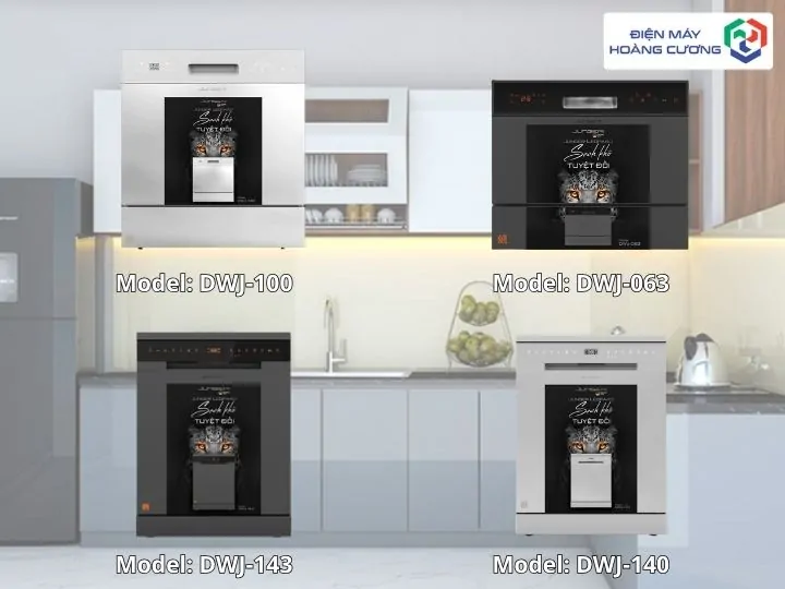 Một số mã máy rửa bát Junger tại Hoàng Cương