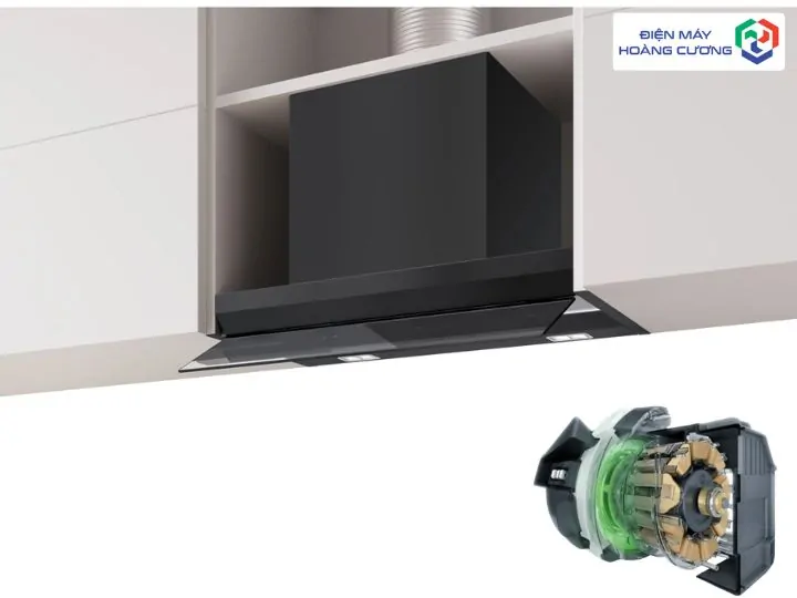 Top Các Mẫu Bán Chạy & Địa Chỉ Mua Máy Hút Mùi Bosch Uy Tín Tại Hà Nội (2026) 1 Động cơ Ecosilence trên máy hút mùi Bosch